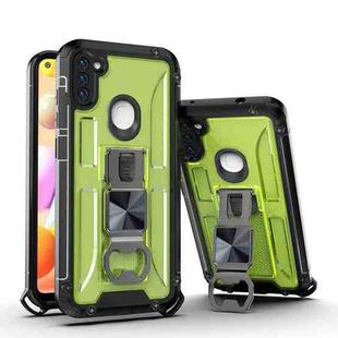 PC + TPU Shockproof Protective Case with Corkscrew Holder For Samsung Galaxy A11(Diamond Yellow)