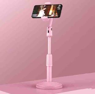 Desktop Stand Mobile Phone Tablet Live Broadcast Stand Telescopic Disc Stand(Pink)