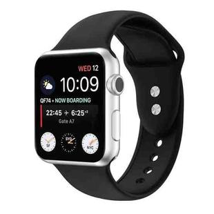 Double Nail Silicone Strap Watch Band For Apple Watch Series 8&7 41mm / SE 2&6&SE&5&4 40mm / 3&2&1 38mm(Black)