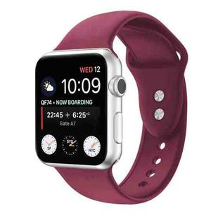 Double Nail Silicone Strap Watch Band For Apple Watch Series 8&7 41mm / SE 2&6&SE&5&4 40mm / 3&2&1 38mm(Wine Red)