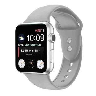 Double Nail Silicone Strap Watch Band For Apple Watch Ultra 49mm / Series 8&7 45mm / SE 2&6&SE&5&4 44mm / 3&2&1 42mm(Grey)