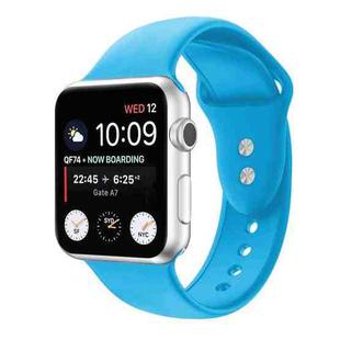 Double Nail Silicone Strap Watch Band For Apple Watch Ultra 49mm / Series 8&7 45mm / SE 2&6&SE&5&4 44mm / 3&2&1 42mm(Blue)