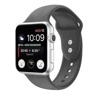 Double Nail Silicone Strap Watch Band For Apple Watch Ultra 49mm / Series 8&7 45mm / SE 2&6&SE&5&4 44mm / 3&2&1 42mm(Dark Grey)