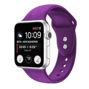 Double Nail Silicone Strap Watch Band For Apple Watch Ultra 49mm / Series 8&7 45mm / SE 2&6&SE&5&4 44mm / 3&2&1 42mm(Dark Purple)