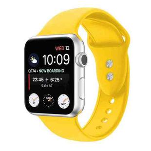 Double Nail Silicone Strap Watch Band For Apple Watch Ultra 49mm / Series 8&7 45mm / SE 2&6&SE&5&4 44mm / 3&2&1 42mm(Yellow)