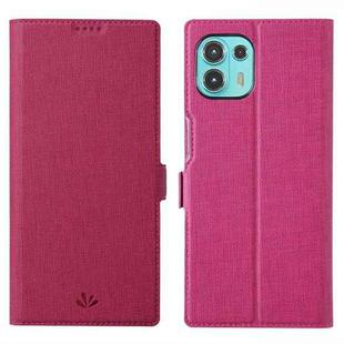 ViLi K Series Shockproof TPU + PU Leather Magnetic Buckle Horizontal Flip Case with Card Slots & Wallet & Holder For Motorola Moto Edge 20 Lite(Rose Red)