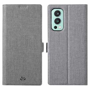 ViLi K Series Shockproof TPU + PU Leather Magnetic Buckle Horizontal Flip Case with Card Slots & Wallet & Holder For OnePlus Nord 2 5G(Grey)