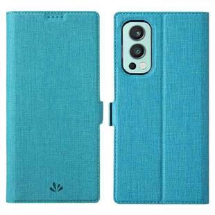 ViLi K Series Shockproof TPU + PU Leather Magnetic Buckle Horizontal Flip Case with Card Slots & Wallet & Holder For OnePlus Nord 2 5G(Blue)