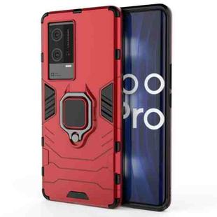 For vivo iQOO 8 Pro PC + TPU Shockproof Protective Case with Magnetic Ring Holder(Red)