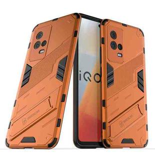 For vivo iQOO 8 Punk Armor 2 in 1 PC + TPU Shockproof Case with Invisible Holder(Orange)