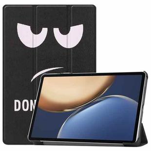For Honor Tablet V7 Pro Colored Drawing Pattern Horizontal Flip Leather Case with Three-folding Holder & Sleep / Wake-up Function(Big Eyes)