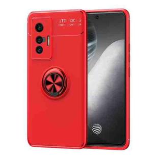 For vivo X70 Metal Ring Holder 360 Degree Rotating TPU Case(Red)