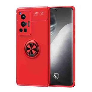 For vivo X70 Pro Metal Ring Holder 360 Degree Rotating TPU Case(Red)