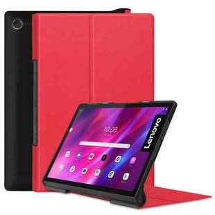 For Lenovo Yoga Tab 11 / YT-J706X Custer Texture Horizontal Flip PU Leather Case with Holder & Sleep / Wake-up Function(Red)