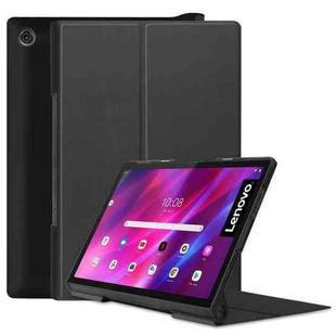 For Lenovo Yoga Tab 11 / YT-J706X Custer Texture Horizontal Flip PU Leather Case with Holder & Sleep / Wake-up Function(Black)