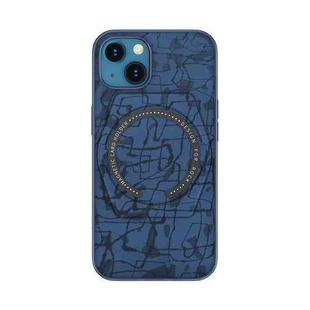 For iPhone 13 Pro ROCK SPACE Moca Magnetic Protective Case with Bracket For iPhone 13(Blue)