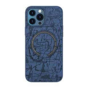 ROCK SPACE Moca Magnetic Protective Case with Bracket For iPhone 13 Pro Max(Blue)