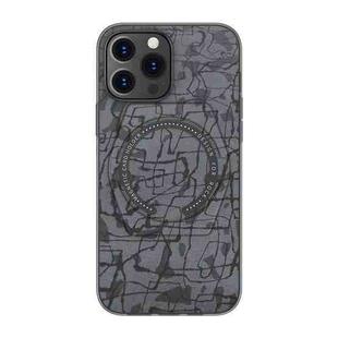 ROCK SPACE Moca Magnetic Protective Case with Bracket For iPhone 13 Pro Max(Grey)