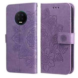 7-petal Flowers Embossing Pattern Horizontal Flip PU Leather Case with Holder & Card Slots & Wallet & Photo Frame For Infinix Note 7 / X690(Light Purple)