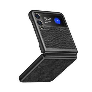 For Samsung Galaxy Z Flip3 5G Cross Texture All Inclusive Shockproof Protective Case(Black)