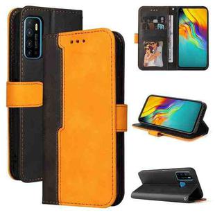 Business Stitching-Color Horizontal Flip PU Leather Case with Holder & Card Slots & Photo Frame For Infinix Hot 9 / Note 7 Lite / X655C / Tecno Camon 15(Orange)