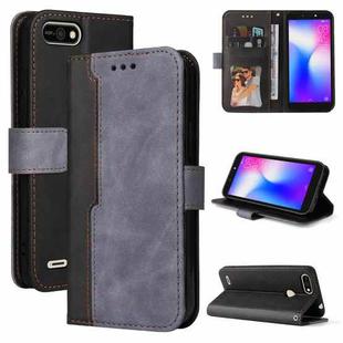 Business Stitching-Color Horizontal Flip PU Leather Case with Holder & Card Slots & Photo Frame For Tecno Pop 2 F / Pop 2 Power / Itel P13 B1F(Gray)