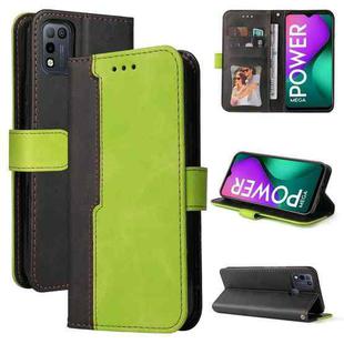 Business Stitching-Color Horizontal Flip PU Leather Case with Holder & Card Slots & Photo Frame For Infinix Smart 5 / Hot 10 Lite / X657(Green)