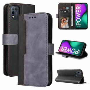 Business Stitching-Color Horizontal Flip PU Leather Case with Holder & Card Slots & Photo Frame For Infinix Smart 5 / Hot 10 Lite / X657(Gray)