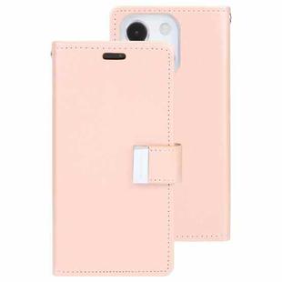For iPhone 13 GOOSPERY RICH DIARY Crazy Horse Texture Horizontal Flip Leather Case with Holder & Card Slots & Wallet(Rose Gold)