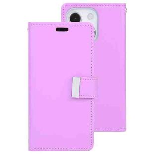 For iPhone 13 GOOSPERY RICH DIARY Crazy Horse Texture Horizontal Flip Leather Case with Holder & Card Slots & Wallet(Purple)