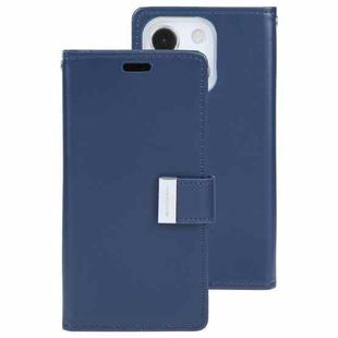 For iPhone 13 mini GOOSPERY RICH DIARY Crazy Horse Texture Horizontal Flip Leather Case with Holder & Card Slots & Wallet (Blue)