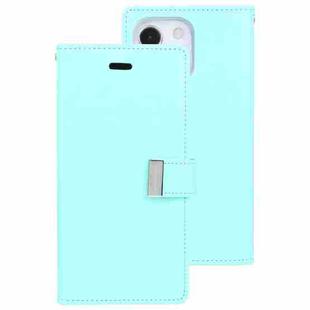 For iPhone 13 mini GOOSPERY RICH DIARY Crazy Horse Texture Horizontal Flip Leather Case with Holder & Card Slots & Wallet (Mint Green)