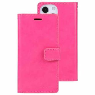 For iPhone 13 mini GOOSPERY MANSOOR Crazy Horse Texture Horizontal Flip Leather Case with Holder & Card Slots & Wallet (Rose Red)