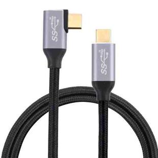 USB-C / Type-C Male to USB-C / Type-C Elbow Transmission Data Cable, Cable Length:1.5m