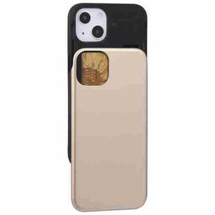 For iPhone 13 GOOSPERY SKY SLIDE BUMPER TPU + PC Sliding Back Cover Protective Case with Card Slot(Gold)