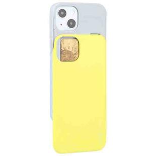 For iPhone 13 mini GOOSPERY SKY SLIDE BUMPER TPU + PC Sliding Back Cover Protective Case with Card Slot (Yellow)