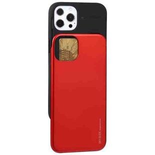 For iPhone 13 Pro GOOSPERY SKY SLIDE BUMPER TPU + PC Sliding Back Cover Protective Case with Card Slot (Red)