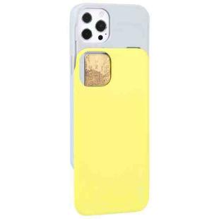 For iPhone 13 Pro Max GOOSPERY SKY SLIDE BUMPER TPU + PC Sliding Back Cover Protective Case with Card Slot (Yellow)