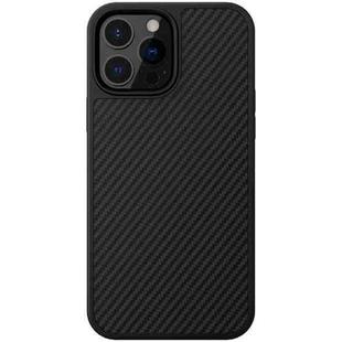 For iPhone 13 Pro Max NILLKIN Synthetic Fiber Anti-slip Texture PC Protective Case (Black)
