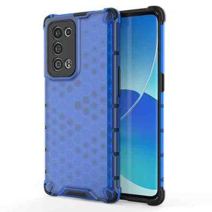 For OPPO Reno6 Pro+ 5G Shockproof Honeycomb PC + TPU Protective Case(Blue)
