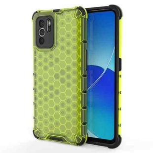 For OPPO Reno6 Z Shockproof Honeycomb PC + TPU Protective Case(Green)