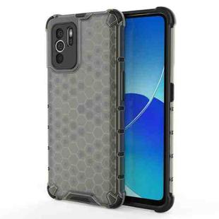 For OPPO Reno6 Z Shockproof Honeycomb PC + TPU Protective Case(Black)