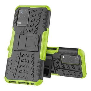 For OPPO Realme V13 5G Tire Texture Shockproof TPU+PC Protective Case with Holder(Green)