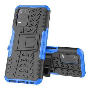 For OPPO Realme V13 5G Tire Texture Shockproof TPU+PC Protective Case with Holder(Blue)