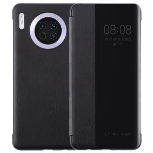 For Huawei Mate 30 Intelligent PU Horizontal Flip Protective Case with Smart View Window & Sleep Wake-up Function(Black)