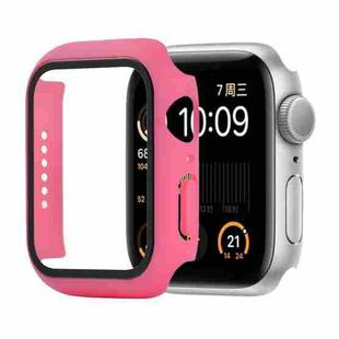 Shockproof PC+Tempered Glass Protective Case with Packed Carton For Apple Watch Series 6 & SE & 5 & 4 44mm(Rose Red)