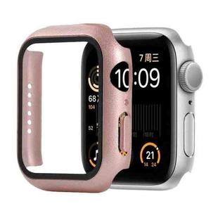 Shockproof PC+Tempered Glass Protective Case with Packed Carton For Apple Watch Series 6 & SE & 5 & 4 44mm(Rose Gold)