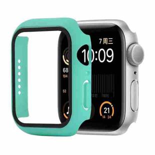 Shockproof PC+Tempered Glass Protective Case with Packed Carton For Apple Watch Series 6 & SE & 5 & 4 44mm(Light Green)
