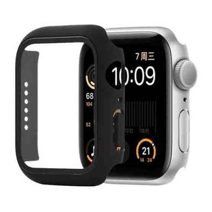 Shockproof PC+Tempered Glass Protective Case with Packed Carton For Apple Watch Series 6 & SE & 5 & 4 44mm(Black)