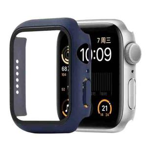 Shockproof PC+Tempered Glass Protective Case with Packed Carton For Apple Watch Series 6 & SE & 5 & 4 44mm(Midnight Blue)